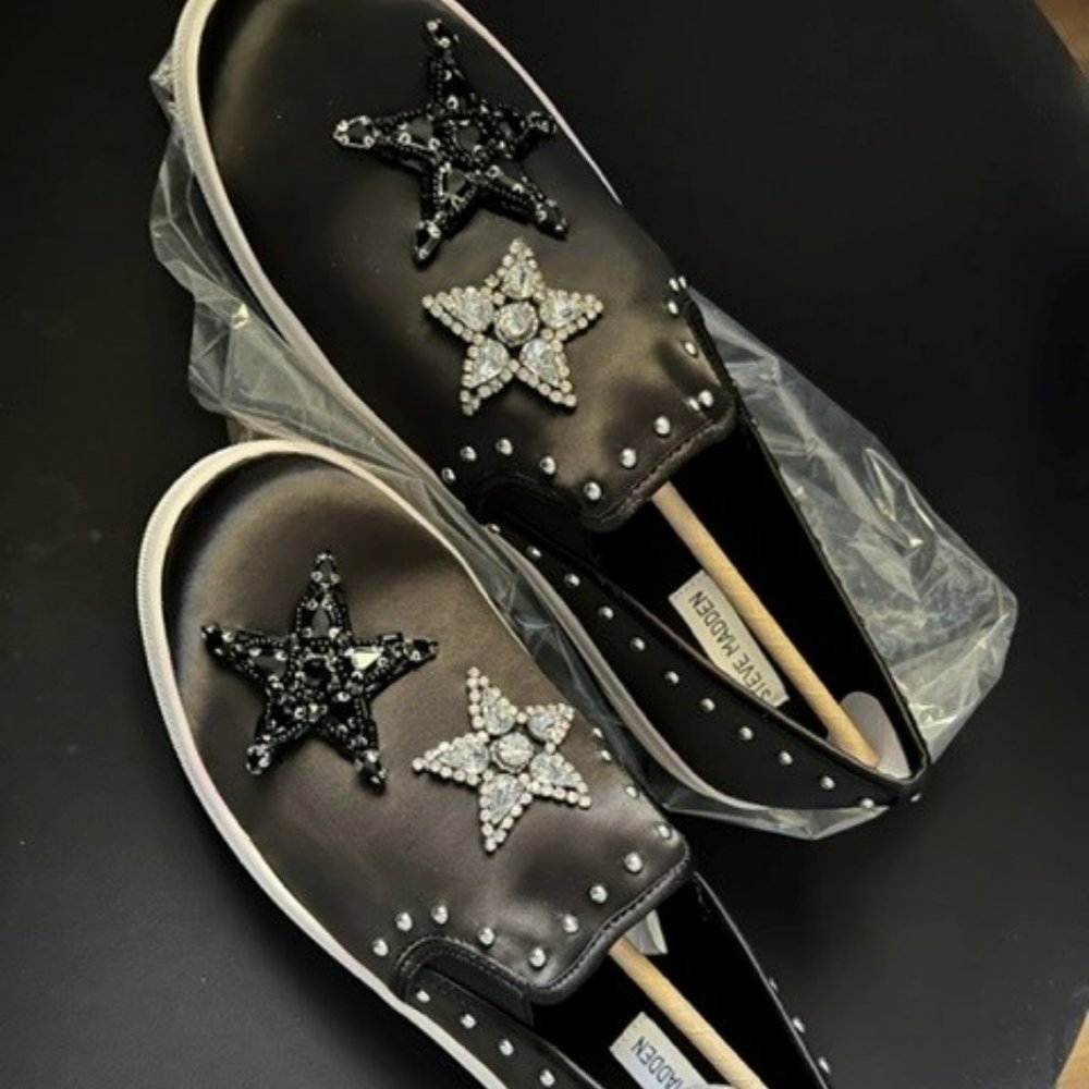 New Steve Madden Embellished and Studded slip on